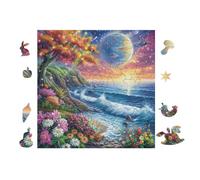 Puzzle De 100 Piezas para Adultos Planeta océano 28x28cm Puzzle De Arteterapia Ideal para Salud Mental Alivio del Estrés Regulación Emocional Regalo Divertida