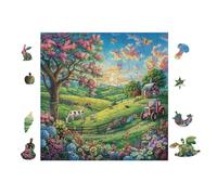 Puzzle De 100 Piezas para Adultos Prado de árbol mágico 28x28cm Puzzle Hobby Relajante Ideal para Tiempo Libre Diario Rojouce El Estrés Mejora El Estado De Ánimo