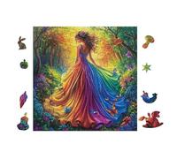 Puzzle De 100 Piezas para Adultos Princesa con arcoíris 28x28cm Regalo del Día De La Madre para Mamá Hobby Relajante Divertido Tiempo Libre Decoración del Hogar