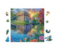 Puzzle De 100 Piezas para Adultos Ruinas Antiguas by Lago 28x28cm Decoración De Pared Enmarcable Detalles HD Claros Sin Polvo Experiencia De Montaje Fluida Egalo