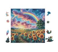 Puzzle De 100 Piezas para Adultos Valle arcoíris 28x28cm Montaje Fácil para Principiantes Ideal para Niños Adolescentes Mejora La Destreza Manual Regalo