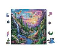 Puzzle De 100 Piezas para Adultos Valle de Dinosaurios 28x28cm Alto Nivel De Dificultad para Jugadores Avanzados Ideal para Entrenamiento De Habilidades Desafíate