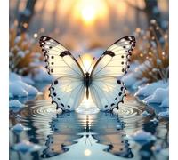 Puzzle de 100 Piezas,Reflejo de Mariposa en Blanco y Negro Puzzle para Adultos,Un Desafiante Acertijo,Juegos de Rompecabezas para Toda la Familia,Rompecabezas Adultos DIY Arte