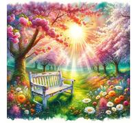 Puzzle de 100 Piezas,Silla Rosa del Bosque Puzzle para Adultos,Un Desafiante Acertijo,Juegos de Rompecabezas para Toda la Familia,Rompecabezas Adultos DIY Arte