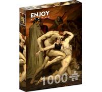 Puzzle de 1000 piezas - Acabado mate, tacto suave, piezas robustas y únicas, ajuste apretado, colores vivos, servicio de piezas - Dante and Virgile Bouguereau Famous Religious Painting by ENJOY Puzzle