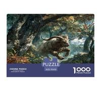 Puzzle De 1000 Piezas Adultos - búfalo Vida Silvestre Rompecabezas, Regalo, Juego Familiar, Decoración del Hogar 70x50cm/1000pcs