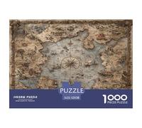 Puzzle De 1000 Piezas Adultos - Mapa Vintage Rompecabezas, Regalo, Juego Familiar, Decoración del Hogar 52x38cm/1000pcs