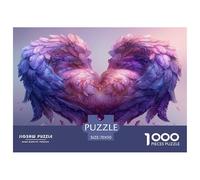 Puzzle De 1000 Piezas - Amor artístico and Angel Wings, Un Desafiante Acertijo, Símbolo del corazón, Regalos para Hombres, Rompecabezas De Decoración Familiar 70x50cm/1000pcs