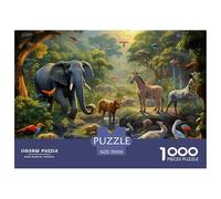 Puzzle De 1000 Piezas Animales de la selvaDesafíos Extra Divertidos Pasatiempo Creativo Mundo animalJuego Familiar Regalo Juguete Colorido para Niños De 8 A 12 Años 70x50cm/1000pcs