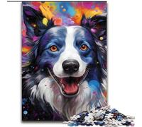 Puzzle de 1000 Piezas Border Collie Nebula de Madera, Juego Interactivo Familiar, Apto para Mayores de 14 años, 50x75cm, un Regalo Ideal para Navidad o cumpleaños