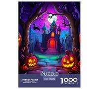 Puzzle De 1000 Piezas Castillo de calabazaPara Adultos Rompecabezas DIY Halloween De Rompecabezas Y Juego Familiar Clásicos para Adultos Yniños A Partir De 12 Años Puzzle 38x26cm/1000pcs