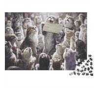 Puzzle De 1000 Piezas Cats En Set, Cartón Extra Grueso, Una Multitud Animada de Gatos Curiosos con carácter Antiestrés Y Ocio Interior, 70x50cm/1000pcs