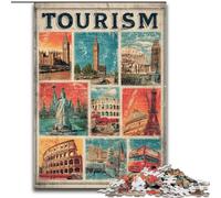 Puzzle de 1000 Piezas, Collage de París Adolescentes, Ideal para Reducir el estrés Genial para la Familia (tamaño 26x38cm)