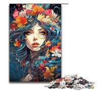 Puzzle de 1000 piezas colorido diosas psicodélicas rompecabezas para adultos madera juego familiar 75 x 50 cm