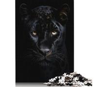 Puzzle de 1000 piezas con retrato de pantera negra para adultos, rompecabezas rectangular creativo, juego de desafío para el ejercicio del cerebro, regalo 38 x 26 cm/1000 piezas