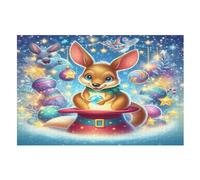 Puzzle de 1000 piezas de animales de canguro para adultos, rompecabezas de desafío - presión reducida rompecabezas de madera difícil para niños 12+ 75 × 50 cm