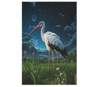 Puzzle de 1000 piezas de cigüeña para adultos, rompecabezas de madera, rompecabezas familiar, para niños a partir de 12 años (78 x 53 cm)
