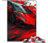 Puzzle de 1000 Piezas de Coches Deportivos clásicos de Colores de Madera, Rompecabezas de Alta dificultad para Adolescentes, 50x75cm, un Regalo Ideal para Navidad o cumpleaños