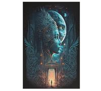 Puzzle de 1000 piezas de Dios de la Sabiduría - Puzzles de madera para adultos y niños - Decoración interior (78 × 53 cm)