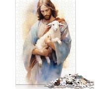 Puzzle de 1000 piezas de Jesucristo - El Buen Pastor, Puzle Cuadrado para Adultos y Niños, Puzzle de Madera 1000 Piezas (75 x 50 cm)