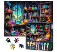 Puzzle de 1000 piezas de laboratorio mágico para adultos, pociones mágicas de fantasía (70 x 50 cm), puzles coloridos y sofisticados para adultos, juego familiar para hombres y mujeres (decoración de