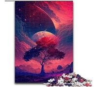 Puzzle de 1000 Piezas de Madera con un Paisaje de fantasía Colorido Rompecabezas de Alta dificultad para Adolescentes 50x75cm Un Regalo Ideal para Navidad o cumpleaños