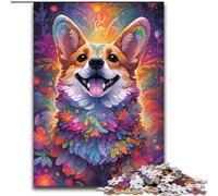 Puzzle de 1000 Piezas de Madera de Corgi, Rompecabezas de Alta dificultad para Adolescentes, 50x75cm, un Regalo Ideal para Navidad o cumpleaños