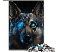 Puzzle de 1000 Piezas de Madera de un Pastor Cyborg Rompecabezas de Alta dificultad para Adolescentes 50x75cm Un Regalo Ideal para Navidad o cumpleaños