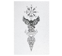 Puzzle de 1000 piezas de mito vikingo, artesanía de madera, rompecabezas moderno de alta calidad, DIY, para adultos y niños a partir de 12 años, 78 x 53 cm