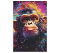 Puzzle de 1000 piezas de mono para adultos, puzles de desafío, presión reducida, puzle difícil de madera para niños 12 + (78 x 53 cm)