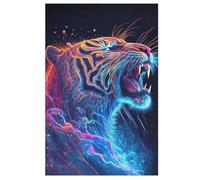Puzzle de 1000 piezas de tigre para adultos, puzles desafíos, puzles familiares, presión reducida, marco de madera, para adultos y niños a partir de 12 años (78 x 53 cm)