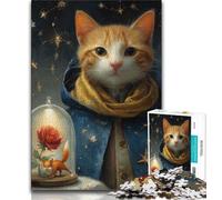 Puzzle de 1000 Piezas del Principito Gato para Adolescentes, Juegos educativos, decoración del hogar, Regalo Ideal para Toda la Familia (38x26cm)