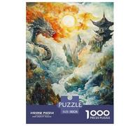 Puzzle De 1000 Piezas DragónDesafíos Extra Divertidos Pasatiempo Creativo Chinese Mythology Juego Familiar Regalo para Adultos Y Niños Mayores 38x26cm/1000pcs