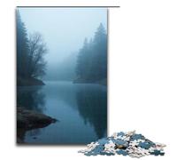 Puzzle de 1000 piezas "El lago en la niebla parece un país de las hadas" para adultos, rompecabezas imposible antiestrés para adolescentes a partir de 14 años en 1000 piezas (75 x 50 cm)