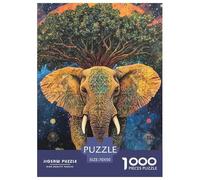 Puzzle De 1000 Piezas Elephant Desafíos Extra Divertidos Pasatiempo Creativo African Animals Regalo Creativo para La Relajación Clásicos para Adultos Y Niños A Partir De 12 Años 70x50cm/1000pcs