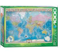 Puzzle De 1000 Piezas Eurographics Mapa Del Mundo Con Banderas 68cm x 49cm