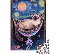 Puzzle De 1000 Piezas Gato Gato Bengal: Desafío Mental En Madera Noches De Puzzle En Familia