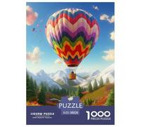 Puzzle De 1000 Piezas Hot Air Balloon Desafíos Extra Divertidos Pasatiempo Creativo Snow Mountain Plateau Regalo Creativo Para La Relajación Clásicos Para Adultos Y Niños A Partir De 12 Años 38x26cm/1