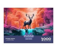 Puzzle De 1000 Piezas, Lonely CiervosRompecabezas Clásicos, Imposible Juego De Habilidad para Toda La Familia, Colorido Juego De Mesa -Magic Forest, Decoración del Hogar 70x50cm/1000pcs
