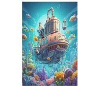 Puzzle de 1000 piezas, mundo submarino, rompecabezas de madera para adultos, juego educativo, juguete desafiante, para adultos y niños, 78 x 53 cm
