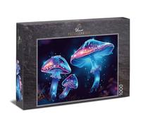 Puzzle de 1000 piezas "Mushrooms" - Escena de bosque imaginativo con setas de colores y luz mágica - Diseño natural de cuento de hadas - Puzzle de calidad fabricado en Alemania