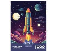 Puzzle De 1000 Piezas Novelty Space Desafíos Extra Divertidos Pasatiempo Creativo Interstellar Exploration Juego Familiar Regalo Juguete Colorido para Niños De 8 A 12 Años 70x50cm/1000pcs