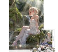 Puzzle de 1000 Piezas para Adolescentes Anime Girl de Waterfall Juguetes antiestrés Regalos de Amigo Invisible Juegos educativos Mejora el Amor en Pareja tamaño 38x52cm