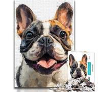 Puzzle de 1000 Piezas para Adolescentes: Bulldog francés, un Regalo desafiante y difícil para Toda la Familia (38x26cm)
