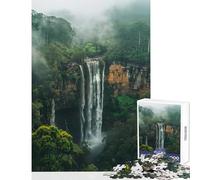 Puzzle de 1000 Piezas para Adolescentes Cascada en un frondoso Bosque decoración del hogar Juguetes Regalos de cumpleaños Juegos educativos Mejora del Amor en Pareja tamaño 50x75cm