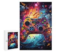 Puzzle de 1000 piezas para adolescentes, controlador de juegos vibrante, obra de arte, 56 rompecabezas para adultos, juego de pensamiento, entrenamiento de memoria, interacción entre padres e hijos