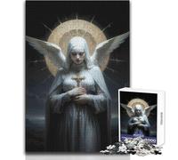 Puzzle de 1000 Piezas para Adolescentes, diseño de la Divina María, Relajante, Suave, para Actividades de Ocio, Corte Fino y Suave, tamaño 50x75cm