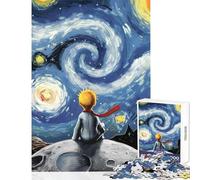 Puzzle de 1000 Piezas para Adolescentes El Principito y la Noche Estrellada Juguetes antiestrés Regalo de cumpleaños Juegos Divertidos colección de Artistas Bellas Artes tamaño 38x52cm