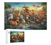 Puzzle de 1000 piezas para adolescentes, mundo animal, adultos, puzles de madera, juegos de descompresión, rompecabezas de juguete (75 x 50 cm)