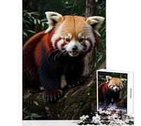 Puzzle de 1000 Piezas para Adolescentes Panda Rojo Fauna Salvaje Juguetes antiestrés Regalos de Amigo Invisible Juegos educativos Mejora el Amor en Pareja tamaño 50x75cm